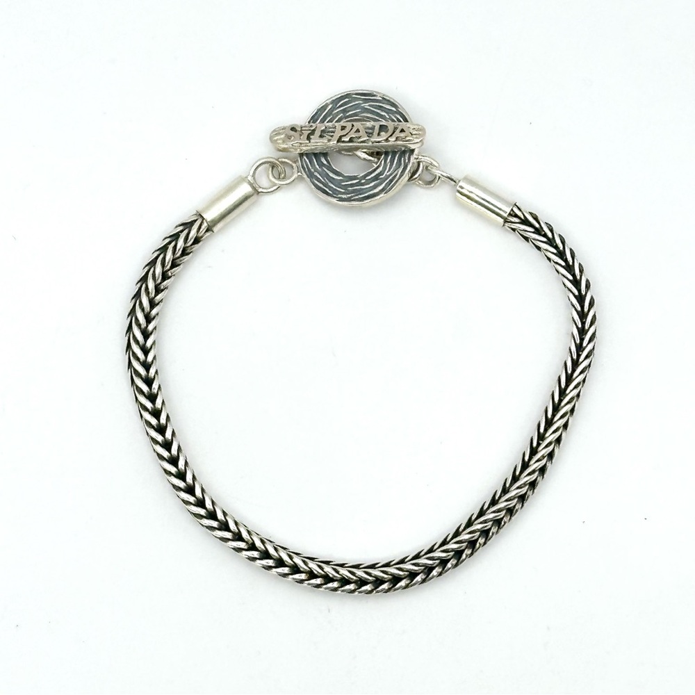 Silpada Retired B1704 Sterling Silver Foxtail Wheat Toggle Bracelet